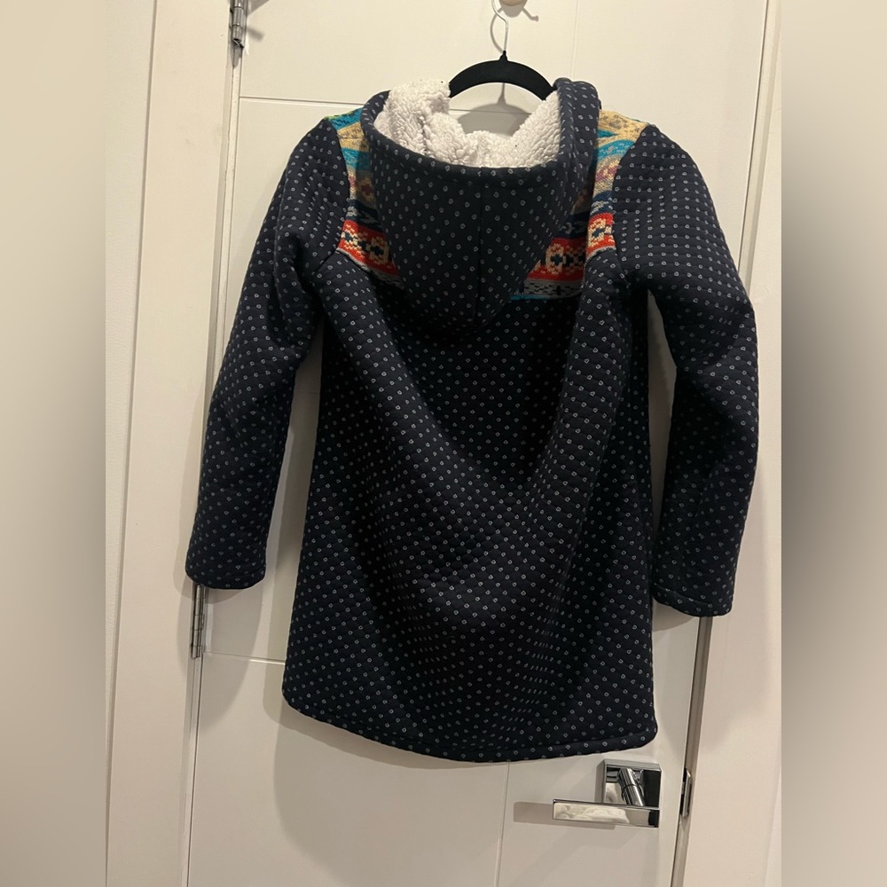 Colorful Patterned Quilted Jacket With Mitten Poc… - image 2